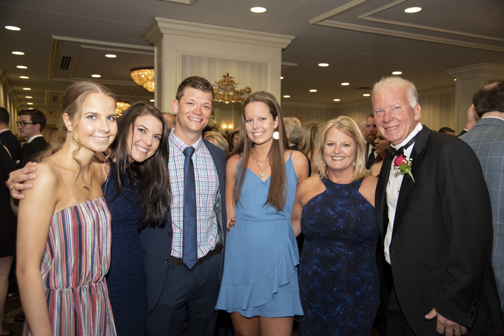 Danielle Hall, Bridget Hall, Mason Franklin, Courtney Hall, Stephanie and Dave Hall